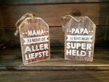houten hangers mama-papa